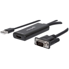 MANHATTAN HDMI Konverter VGA USB weiß (152426) kábel és adapter