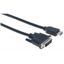 MANHATTAN HDMI M - DVI-D M Adapterkábel 3m Fekete kábel és adapter