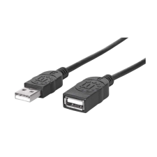MANHATTAN Hi-Speed USB 2.0 Extension Cable 1m Black 308519 kábel és adapter