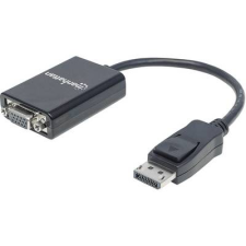 MANHATTAN Kijelző csatlakozó / VGA Átalakító [1x DisplayPort dugó - 1x VGA alj] Fekete UL minősített (151962) kábel és adapter