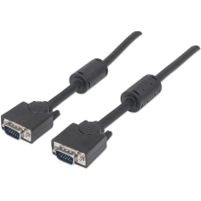 MANHATTAN SVGA Kabel HD15 St/St  3.0m  Ferritkern   schwarz (317733) kábel és adapter