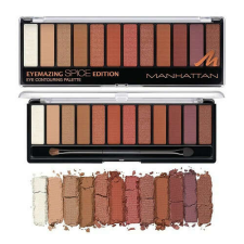 MANHATTAN Szemhéjpúder paletta, Manhattan, Eyemazing Palette, 12 szín, 010 Spice Edition szemhéjpúder
