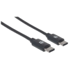 MANHATTAN USB 2.0 Type C Összekötő Fekete 1m 353342