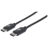 MANHATTAN USB 2.0 Type C összekötő Fekete 2m 354875