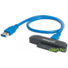 MANHATTAN USB 3.0 SATA + Táp Átalakító Kék 10cm 130424 kábel és adapter