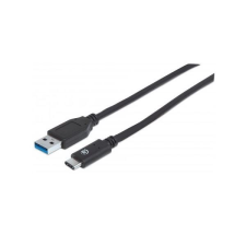 MANHATTAN USB 3.0 Type-A - USB 3.1 Type-C (USB-C) M/M 1m kábel fekete  (353373) (353373) kábel és adapter