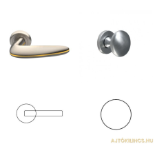 MANITAL Carmen Kilincsgaranitúra Sárga Betéttel Matt Nikkel PZ Gomb/Kilincs zár és alkatrészei