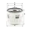 MANN FILTER W7057 olajszűrő, W7057