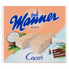 Manner ropogós ostya kókuszkrémmel töltve 75 g csokoládé és édesség