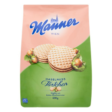 Manner Töltött ostya MANNER Törtchen mogyorós 400g csokoládé és édesség