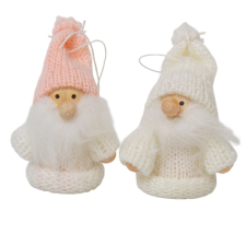  Manó textil akasztós fehér 7cm 2db-os csomag dekorációs kellék