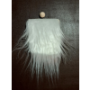 Manószakáll fagolyóval - fehér műszőrme darab kb. 20cm hosszú