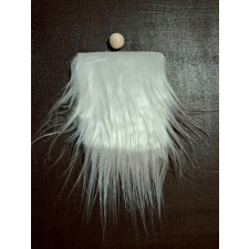  Manószakáll fagolyóval - fehér műszőrme darab kb. 20cm hosszú rövidáru