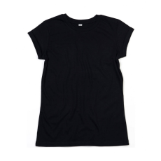 Mantis Női csapott ujjú organikus póló Mantis Women's Organic Roll Sleeve T XS, Fekete