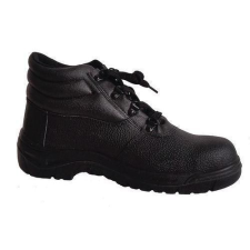 Manutan bőr munka bokacipő acél orrbetéttel, fekete, méret: 40 munkavédelmi cipő