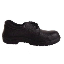 Manutan bőr munka félcipő acél orrbetéttel, fekete, méret: 43 munkavédelmi cipő
