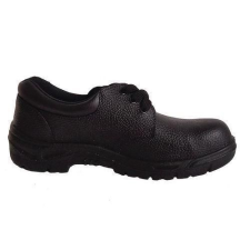 Manutan bőr munka félcipő acél orrbetéttel, fekete, méret: 44 munkavédelmi cipő