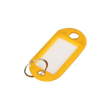 Manutan karikás kulcstartók, 100 db, sárga kulcstartó