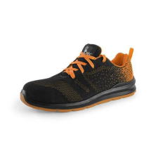 Manutan Lábbeli ISLAND CRES S1 félcsizma, steel.sp.-vel, fekete-narancssárga, 47-es méret munkavédelmi cipő