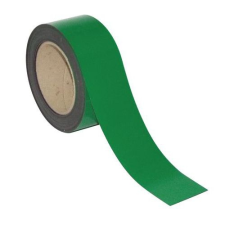 Manutan mágnesszalag polcállványokra, 10 m, zöld, szélessége 100 mm bútor