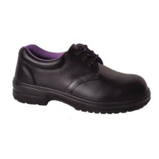 Manutan műbőr munka félcipő acél orrbetéttel, női, fekete, méret: 41 munkavédelmi cipő