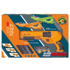 Manyuk Toys 3az1-ben repülőgép- és szivacstöltény kilövő pisztoly - Narancssárga katonásdi