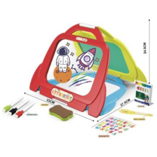 Manyuk Toys 4 az 1-ben rajztábla kiegészítőkkel - 14 db-os kreatív és készségfejlesztő