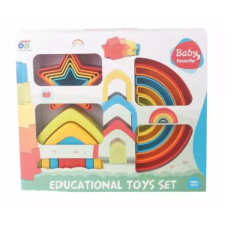 Manyuk Toys 4 az 1 ben toronyépítő szett, 14 db-os barkácsolás, építés