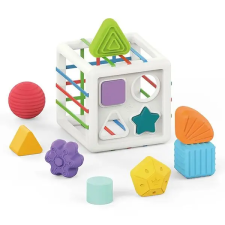 Manyuk Toys Formaválogató kocka - gumirácsos kreatív és készségfejlesztő