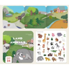 Manyuk Toys Oktatókönyv zselés matricákkal – Állatok kreatív és készségfejlesztő