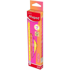 MAPED : Black Peps Neon grafitceruza radírral, HB - 12 db-os ceruza