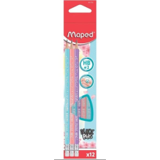 MAPED : Black Peps Pastel háromszög alakú grafitceruza radírral HB 12 db (IMA851730) ceruza