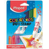 MAPED Color'Peps Duo Stamp 7.5mm Filctoll készlet kétvégű - 8 különböző szín és minta