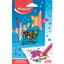 MAPED Filctoll készlet, 2,8 mm, csillámos, maped &quot;colorpeps glitter&quot;, 10 különböz&#337; szín 847110 filctoll, marker