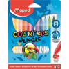 MAPED Filctoll készlet, 2,8 mm, kimosható, MAPED "Color`Peps Jungle", 12 különböző szín