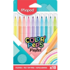 MAPED Filctoll készlet, 2,8 mm, kimosható, MAPED  "Color`Peps Pastel", 10 különböző pasztell szín