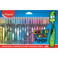 MAPED Filctoll készlet, 2,8 mm, kimosható, maped &quot;colorpeps monster&quot; 24 különböz&#337; szín 845401 filctoll, marker