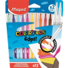 MAPED Filctoll készlet, 3,6 mm, törölhető, MAPED "Color`Peps Oops!", 10+2 különböző szín