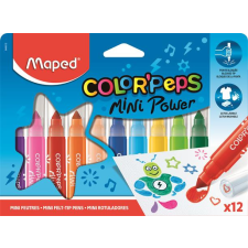 MAPED Filctoll készlet, 6,5 mm, kimosható, maped &quot;colorpeps mini power&quot;, 12 különböz&#337; szín 846612 filctoll, marker