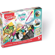 MAPED Fújós filctoll készlet, MAPED CREATIV, "Blow pen Art", csíkozás filctoll, marker