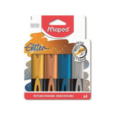 MAPED Glitter Fluo Peps szövegkiemelő készlet - metál fényű - 4 darabos filctoll, marker