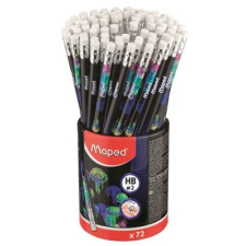 MAPED Grafitceruza radírral, ceruzatartó, HB, háromszögletű, MAPED "Deepsea Paradise", 72 darab ceruza