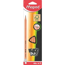 MAPED Grafitceruza radírral, hb, fsc 100, háromszögletű, maped "blackpeps" 851711fc ceruza