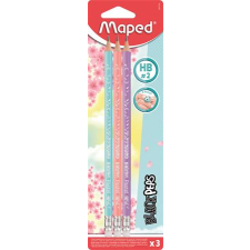 MAPED Grafitceruza radírral, hb, háromszögletű, maped &quot;blackpeps pastel&quot;, vegyes pasztell színek 851719 ceruza
