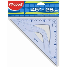 MAPED Háromszög vonalzó, műanyag, 45°, 26 cm, MAPED &quot;Graphic&quot; vonalzó