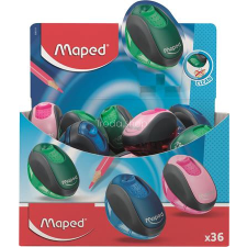 MAPED Hegyező display, egylyukú, tartályos, MAPED &quot;Clean&quot;, vegyes színek hegyező