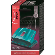 MAPED Lyukasztó, kétlyukú, 25 lap, fém, MAPED &quot;Essentials 25&quot;, türkiz lyukasztó