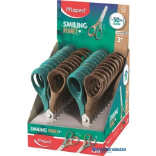 MAPED Olló display, óvodai, 12 cm, FSC, MAPED "Smiling Planet Vivo" olló