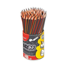 MAPED &quot;Black`Peps&quot; HB háromszögletű grafitceruza radírral ceruzatartóban (72 db) ceruza