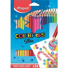 MAPED Színes ceruza készlet, háromszögletû, MAPED "Color`Peps", 36 különbözõ szín színes ceruza